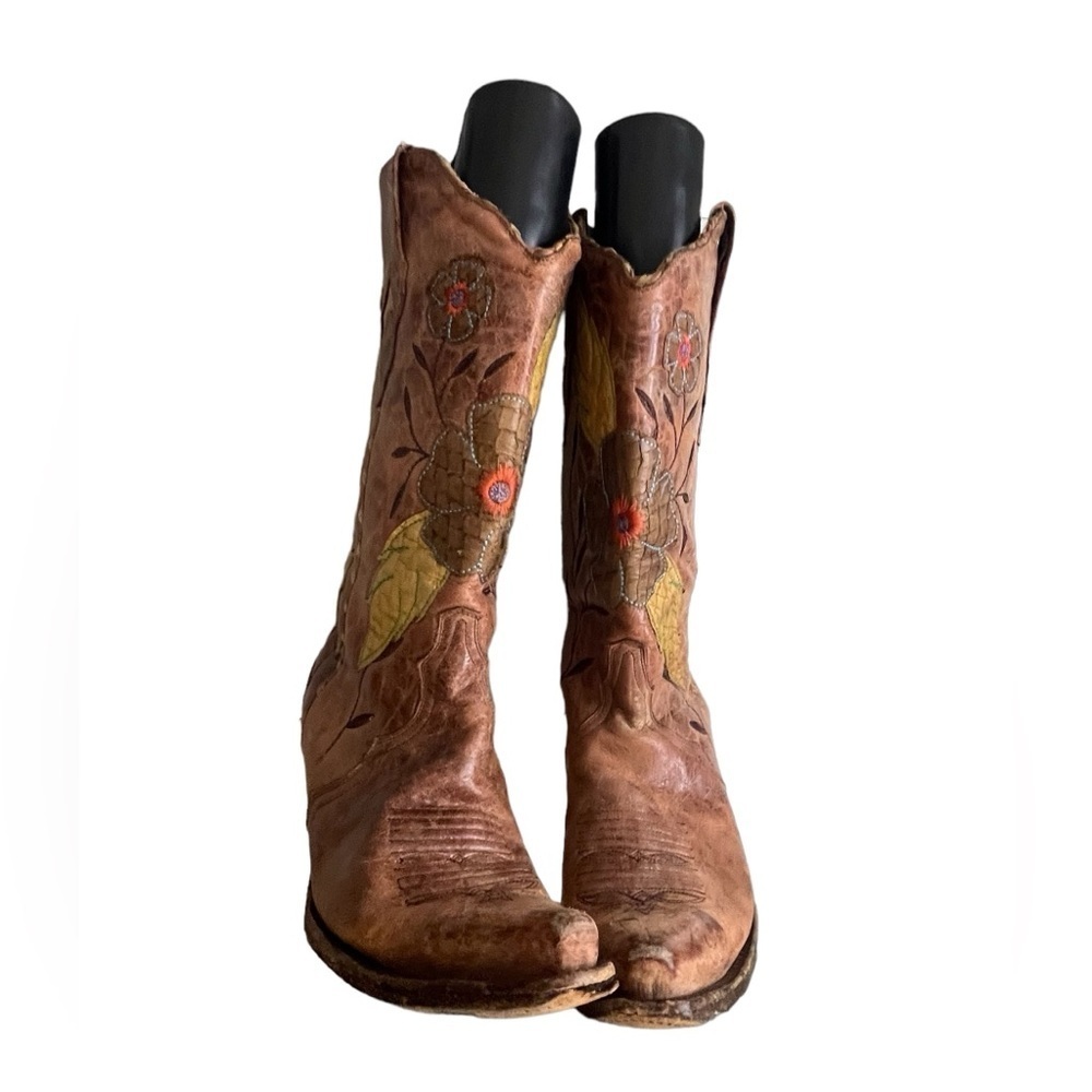 Corral Women's Daisy Overlay Cowgirl Boot Snip Toe - size US 9.5 - Picture 3 of 14